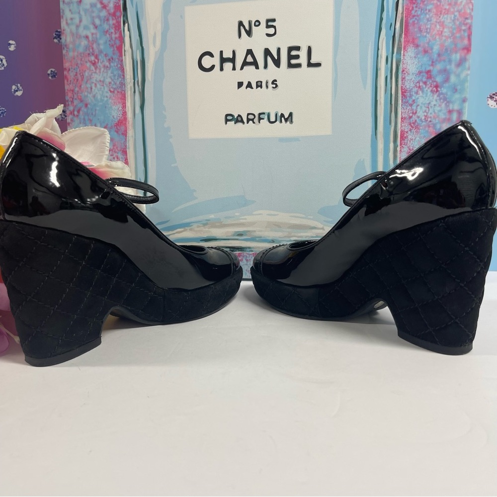💎SUPER SALE! CHANEL CC MATELASSE PLATFORM SHOES - Picture 8 of 12